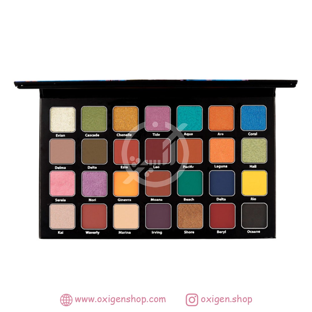 پالت سایه 28 رنگ کارکتر مدل Ocean