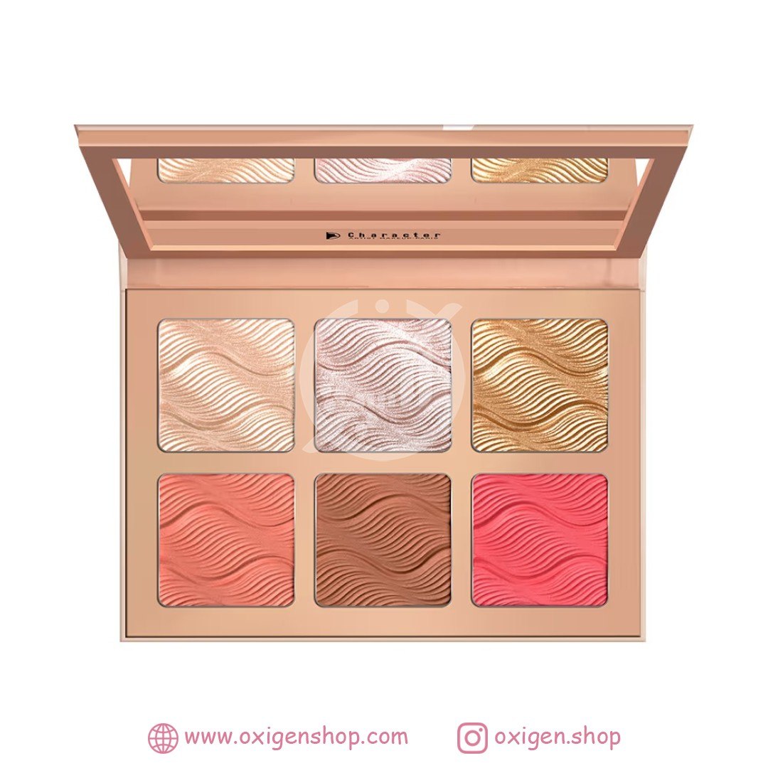 پالت رژگونه و هایلایتر کارکتر رنگ CBH002