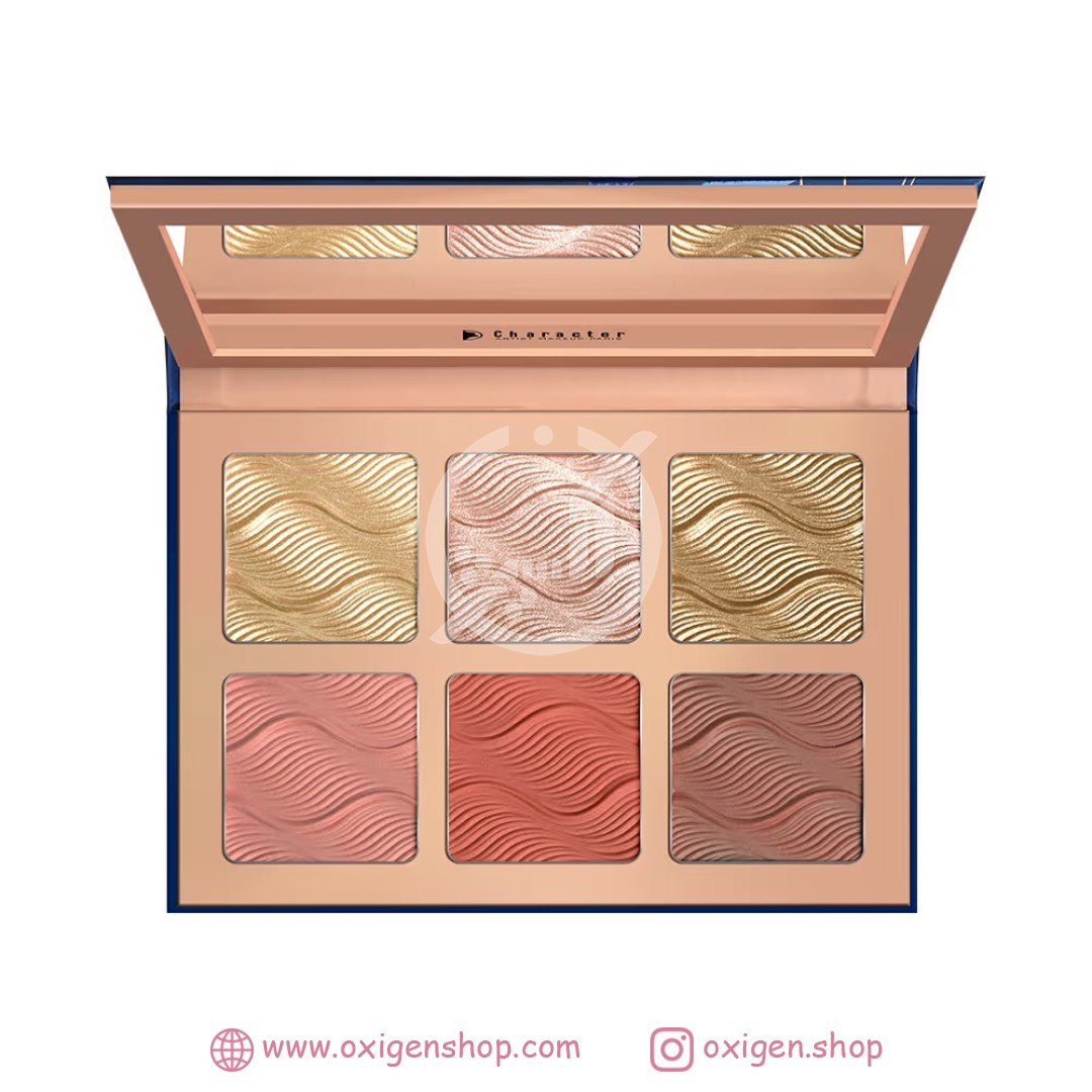 پالت رژگونه و هایلایتر کارکتر رنگ CBH003