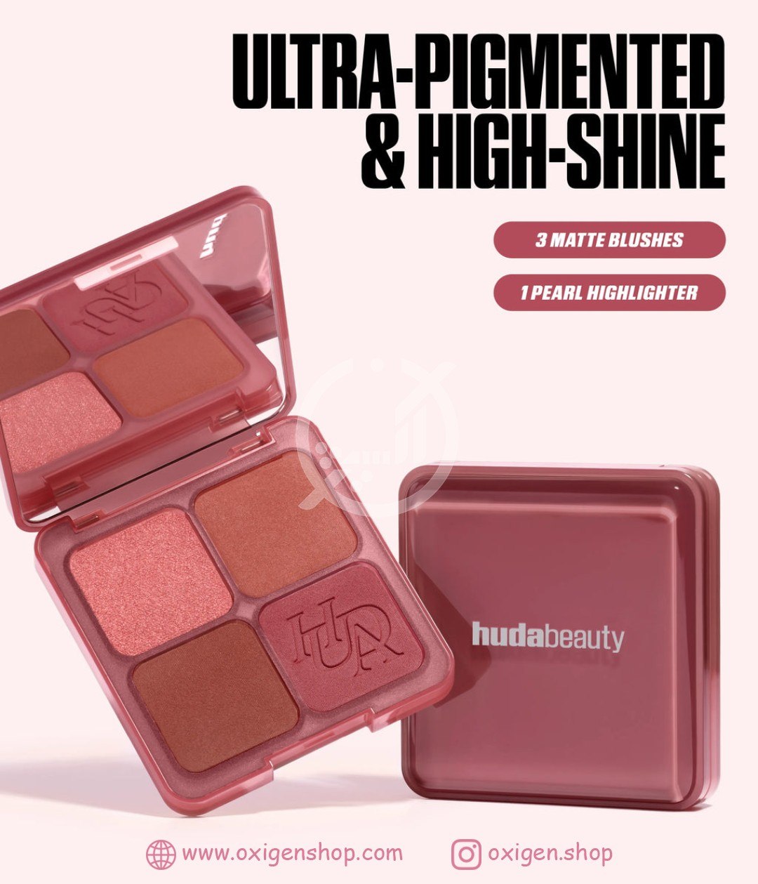 پالت رژگونه و هایلایتر هدی بیوتی مدل BLUSH FILTER BLURRING