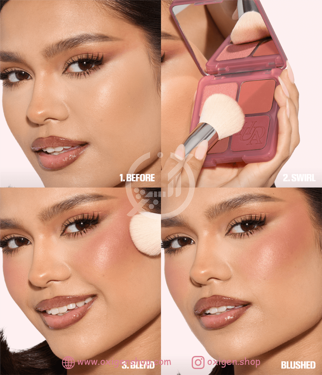 پالت رژگونه و هایلایتر هدی بیوتی مدل BLUSH FILTER BLURRING